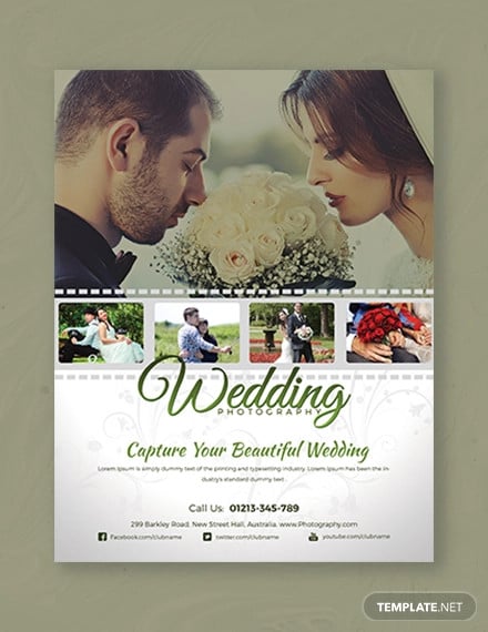 free wedding photography flyer template