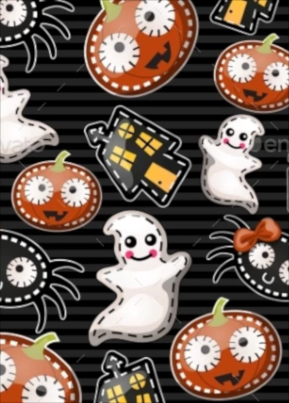funny background with symbols of halloween