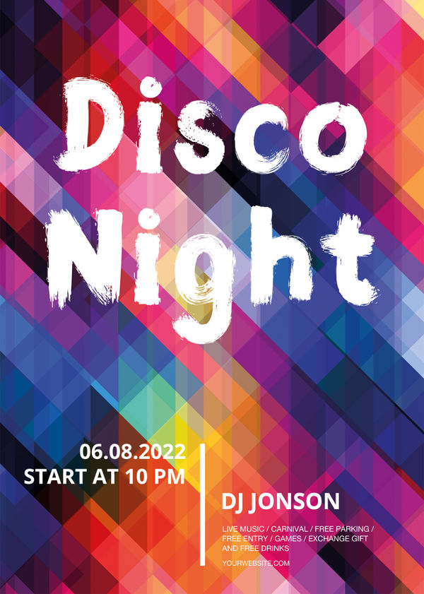 geometric-disco-flyer-template