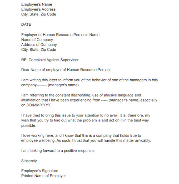 17+ HR Complaint Letter Templates Free Sample, Example, Format Download