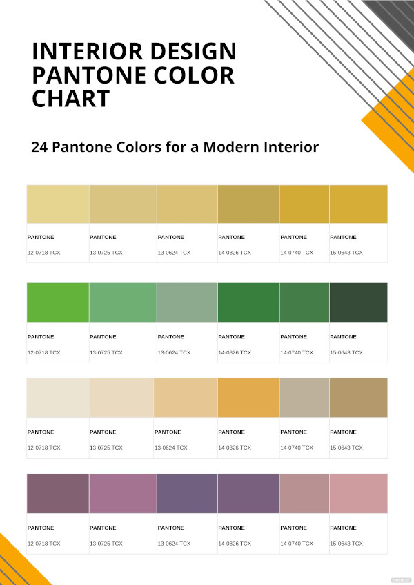 23+ Word Pantone Color Chart Templates Free Download | Free & Premium ...