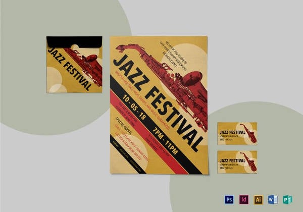 jazz festival flyer template