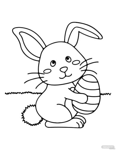 kids easter drawing template