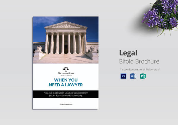 legal brochure bi fold template