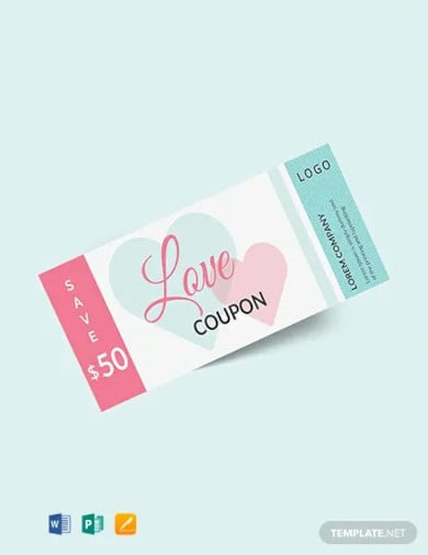 love blank coupon template