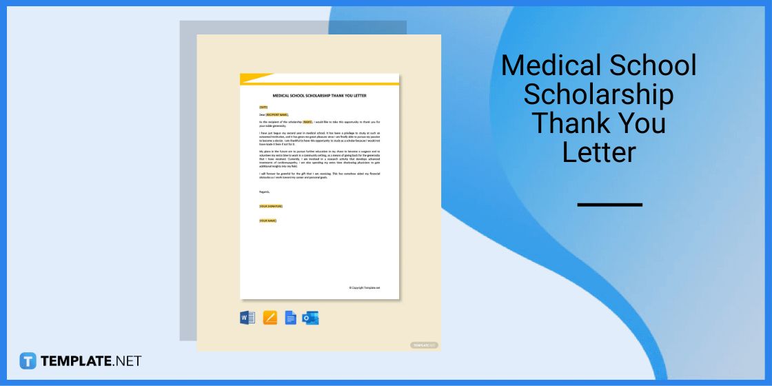 medical school scholarship thank you letter template