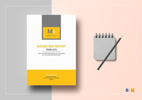 monthly marketing report template in word