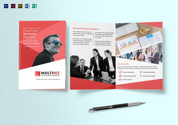 multipurpose business bi fold brochure template