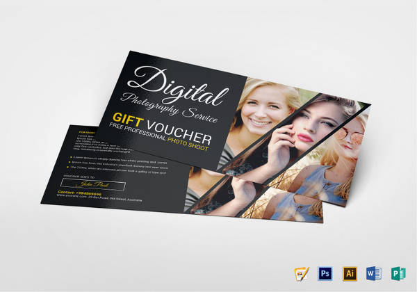 photo shoot gift voucher template