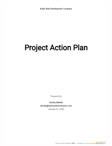 project action plan template