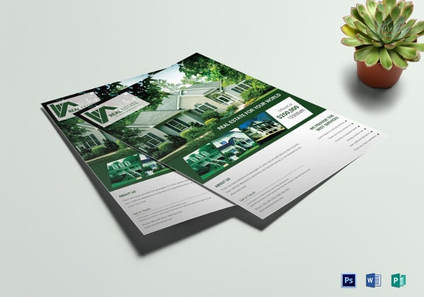 real estate agent flyer template