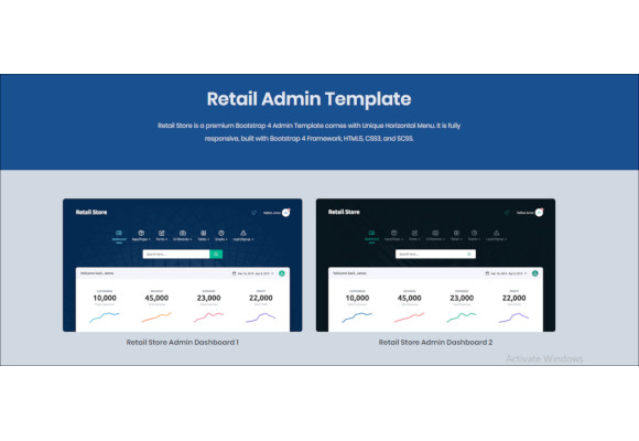retail store next generation bootstrap admin template