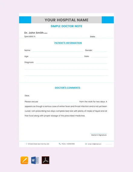 simple doctor note template1