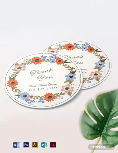 small flower wedding label template