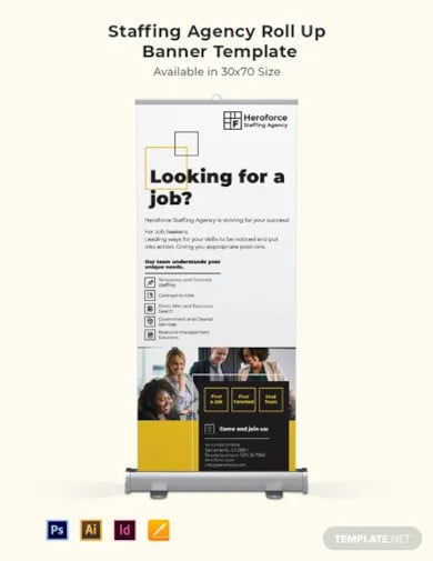staffing agency roll up banner template