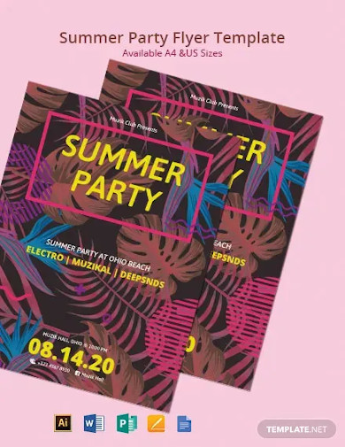 summer party flyer template1