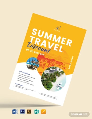 tour travel gift voucher flyer template