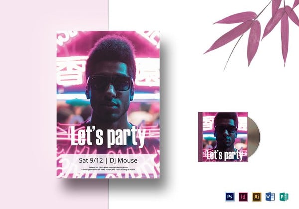 uv party flyer template