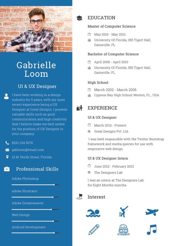 FREE 34+ MAC Resume Templates in MS Word | PSD | InDesign ...