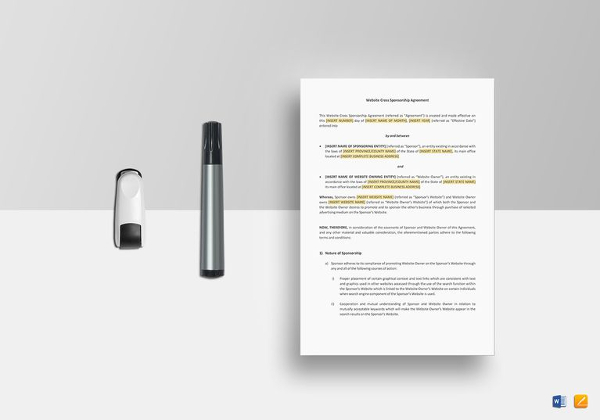 website-cross-sponsorship-agreement-template