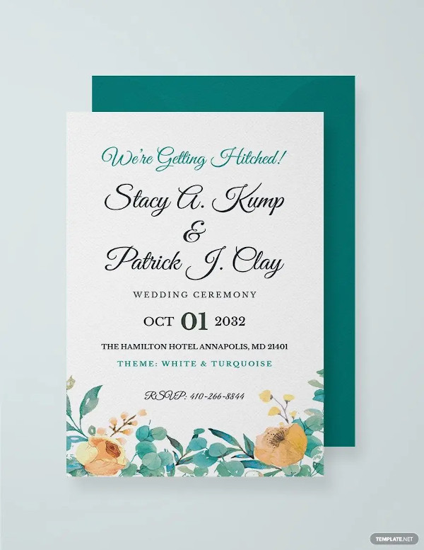wedding ceremony invitation card template