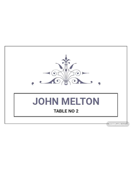 wedding graphic design name card template
