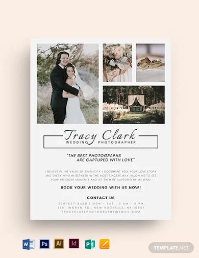 wedding photographer flyer template