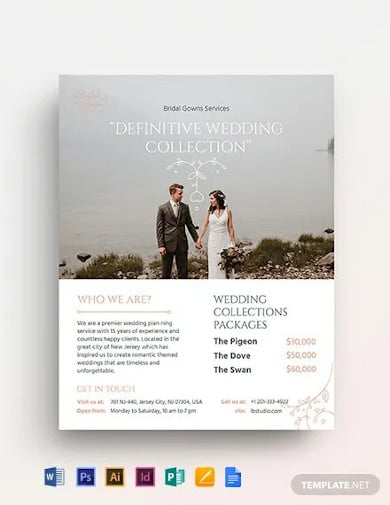 wedding planner service flyer template