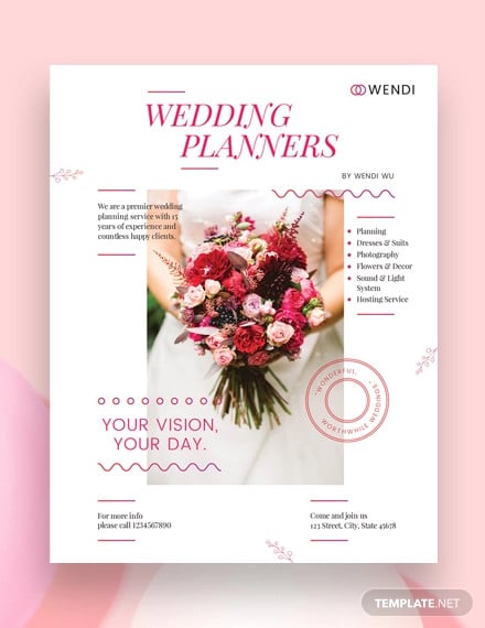 wedding planners flyer template