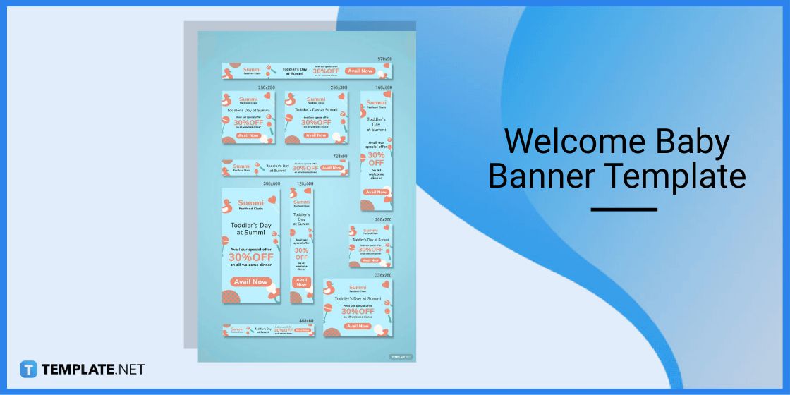 welcome baby banner template