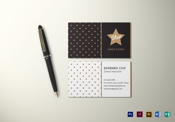 dotted business card