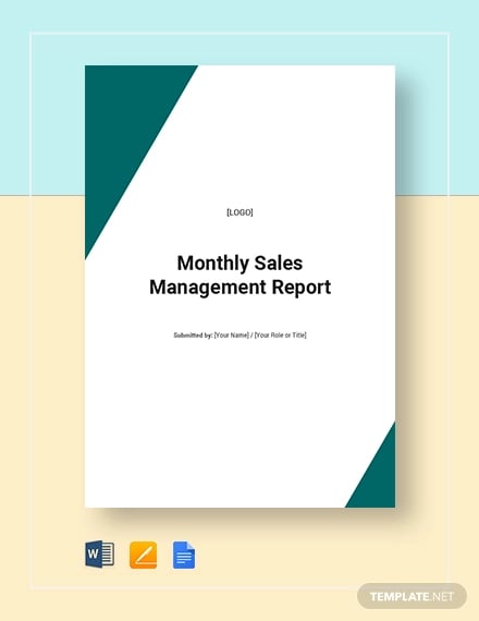 monthlu sales management report