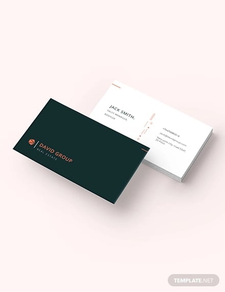 simple real estate business card