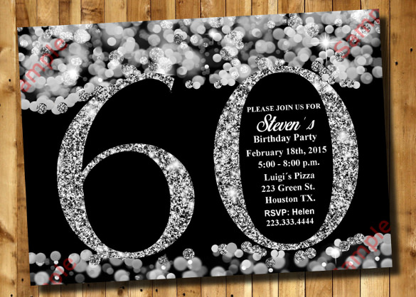 surprise 60th birthday invitation customized