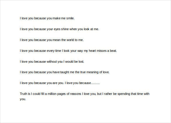 Small love letter to boyfriend