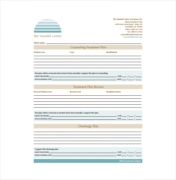 Klauuuudia Counseling Treatment Plan Template