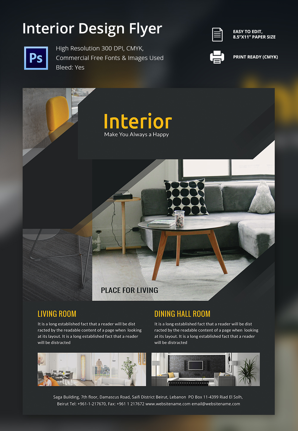 Interior Design Flyer Template - 25 + Free PSD, AI, Vector EPS Format