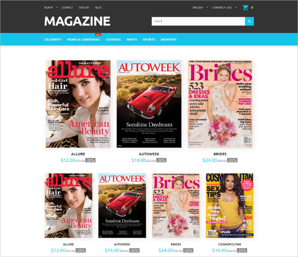 magazine responsive prestashop website template