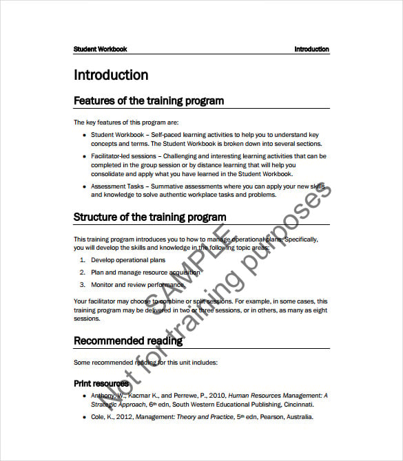 manage operational plan example template free download