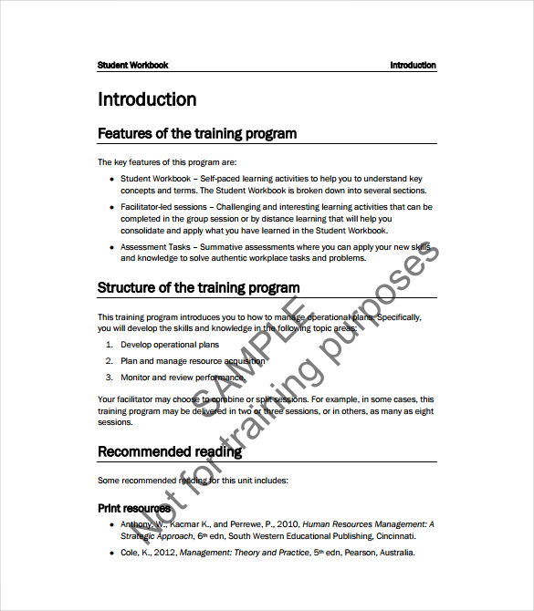 manage operational plan example template free download