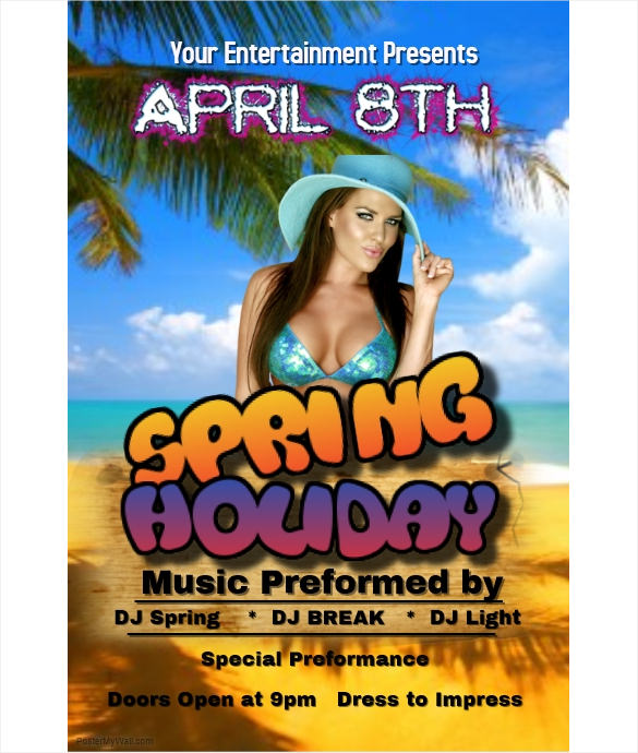 customize spring holiday event flyer template