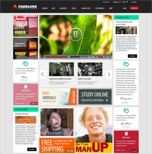 news magazine blog psd template