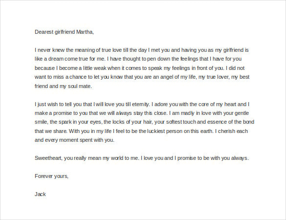 Romantic Letter To Girlfriend from images.template.net
