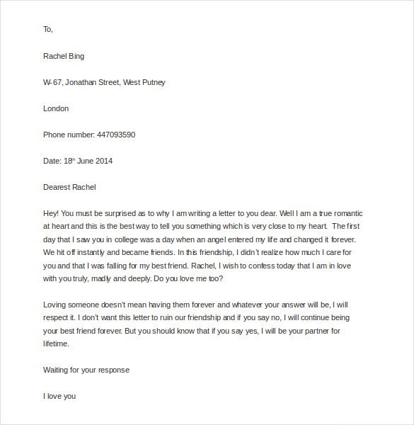 12+ Love Letter Templates to Girlfriend