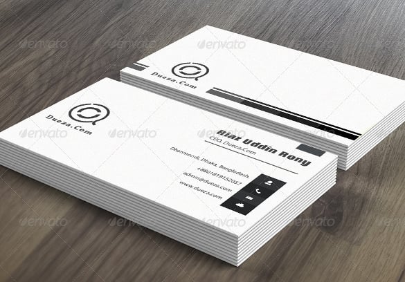 white gray clean business card