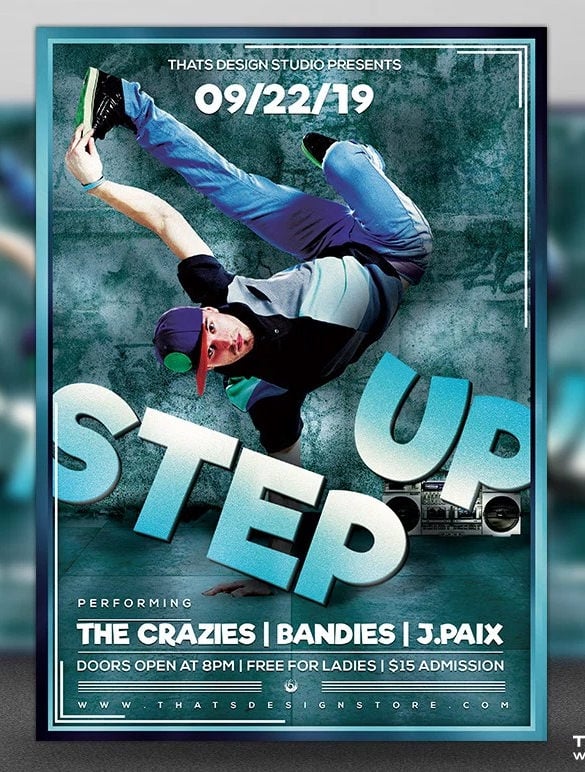 step up free psd flyer template download