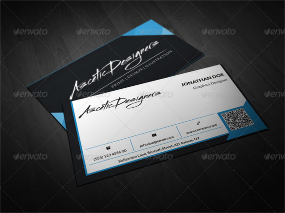 modern cool business card photoshop psd format