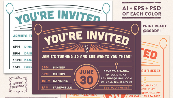 26 Postcard Birthday Invitation Templates Psd Word Free Premium Templates