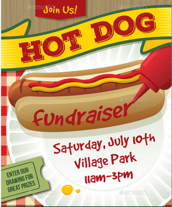 hot dog bbq picnic event poster