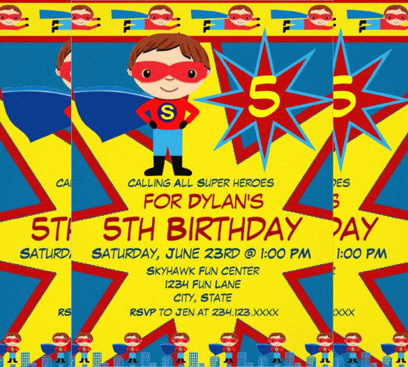 30+ Superhero Birthday Invitation Templates PSD, AI